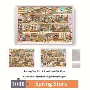 Rompecabezas de Papel Hecho a Mano de 1000 Piezas, Grueso y Colorido, Juguete Familiar Educativo para Niños con Empaque en Caja de Color - Product Image 3