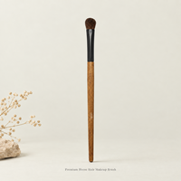 Kuas Makeup Bulu Kuda Premium 18.5cm dengan Ferrule Aluminium yang Ditebalkan dan Gagang Kayu Birch