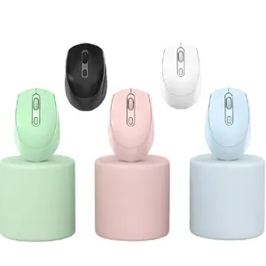 Desk Mini Mute 2.4ghz Wireless Rechargeable Noiseless Mouse Adjustable 1600 Dpi Colorful Mouse Comfortable Wireless Mouse