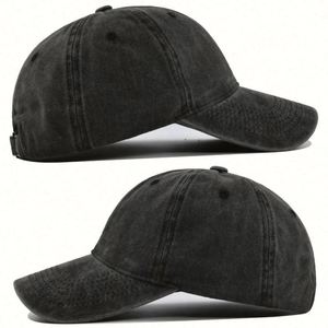 Gorra de Béisbol de Algodón Lavado de Color Sólido de Alta Calidad para Adultos y Niños, Gorra Desgastada de 6 Paneles, Gorra de Béisbol para Papá, Visera para el Sol - Product Image 2