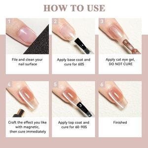 Vernis Gel UV <span class=keywords><strong>Effet</strong></span> Œil de Chat 12ml Formule 3-en-1 Base Gelée Top Coat Sans Formaldéhyde 2 OZ Pour DIY à Domicile et Cadeaux |   Sugar Cat - Product Image 3