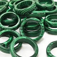 Bagues en pierre de malachite synthétique, motif vert, bijoux, tailles 7, 8, 9, cadeau, fête, anniversaire