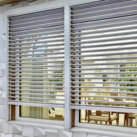Prix usine Matériau aluminium Persiennes verticales Cadre de fenêtre externe Stores en aluminium Pare-soleil Persiennes motorisées