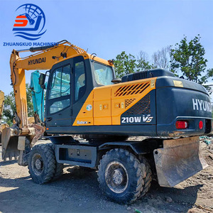 Excavatrice sur pneus Hyundai 210WVS d'occasion en bon état, meilleur prix, 21 tonnes, excavatrices d'occasion de taille moyenne, Hyundai 210W-7 210W-9 210WVS - Product Image 2