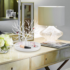 Bijoux arbre support organisateur plastique arbre support affichage pour boucles d'oreilles colliers bracelets et bagues boucle d'oreille présentoir - Product Image 4