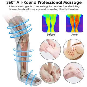 Versión con cable Par de masajeador de piernas y pies de pantorrilla Dispositivo de terapia de compresión de aire para aliviar el dolor y promover la circulación sanguínea - Product Image 5