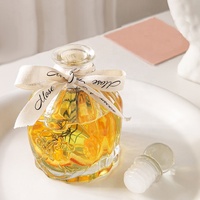 Fabricants de diffuseur de roseaux 100ML diffuseur de roseaux en verre de luxe avec fleur sèche