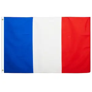 Stock a buon mercato 90*150cm FR poliestere blu bianco rosso francia bandiera per la promozione