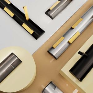 Porte-serviettes mural multifonctionnel pliable avec crochets, porte-clés, porte-manteau, rangement pour cuisine et salle de bain, en aluminium - Product Image 5