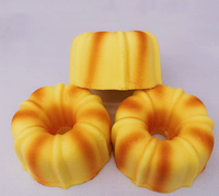 Jouets anti-stress en PU souple en forme d'ananas creux, jouets anti-stress en forme de pain réaliste à remontée lente, vente en gros
