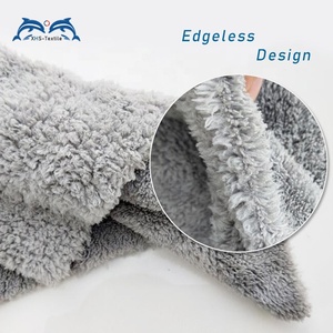 Lint-miễn phí 40x40cm 350GSM edgeless san hô Fleece sang trọng xe chi tiết Nhanh chóng làm sạch khô vải thấm sợi nhỏ caw rửa khăn - Product Image 3