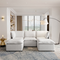 ATUNUS Weiches Sofa Apartment-Hotel Couch-Möbelset Modernes Italienisches Minimalistisches Chaiselongue L-förmiges Modulares Ecksofa-Set