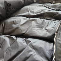 Manteaux en duvet pour hommes personnalisés vestes noires veste d'hiver noire bouffante brillante bombardier isolé coupe-vent veste imperméable pour hommes