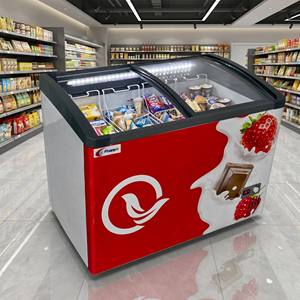 Congélateurs vitrine pour glaces et bâtonnets glacés en promotion, 105L/280L/350L/450L, avec porte vitré<span class=keywords><strong>e</strong></span> incurvé<span class=keywords><strong>e</strong></span> - Product Image 6