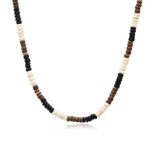 Moda al por mayor hecho a mano de los hombres Surfer Heishi verano con cuentas Surfer gargantilla collar con cuentas de madera para Mujeres Hombres - Product Image 3