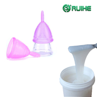 Copa menstrual de silicona líquida, transparente, grado médico, platino, 100%