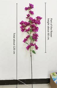 Fleurs artificielles en soie violette, 120 cm, fausses fleurs, boupochette pour la décoration, vente en gros - Product Image 3