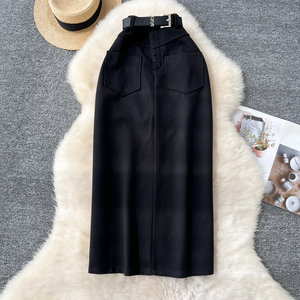 <span class=keywords><strong>Falda</strong></span> de lujo ligero vintage para mujer, de cintura alta, larga, de corte recto, estilo tubo, que realza la figura y la elegancia. - Product Image 2