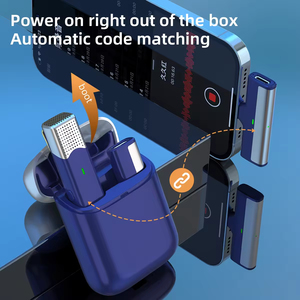 Giá tốt nhất Lavalier không dây Microphone cổ áo Clip ghi âm Microphone cho Loại C IOS điện thoại thông minh cho live streaming podcast - Product Image 4