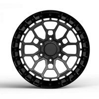 Liquidation Spéciale : 1 Jeu de Jantes Forgées Beadlock 18x9 6x139.7 ET0 CB77.8 Noir Semi-Mat pour Ram 1500 TRX 2023