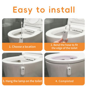 Lampu malam Sensor ditingkatkan 2025, lampu Toilet RGB tahan air dapat diisi ulang dengan deteksi gerakan Ideal untuk kamar tidur kamar mandi - Product Image 6