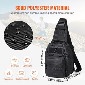Riñonera Táctica AYPPRO para <span class=keywords><strong>Hombre</strong></span>, <span class=keywords><strong>Bandolera</strong></span> Impermeable con Decoración de Letras, Estilo Molle, Accesorio Moderno - Product Image 3