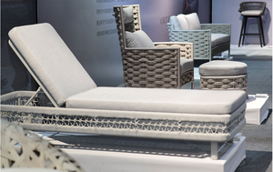 Couture Jardin Luxe Rotin <span class=keywords><strong>bain</strong></span> de <span class=keywords><strong>Soleil</strong></span> En Plein Air Réglable Inclinable <span class=keywords><strong>Chaise</strong></span> Pliable, Jardin <span class=keywords><strong>Chaise</strong></span> <span class=keywords><strong>longue</strong></span> - Product Image 2