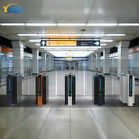 Tourniquet rapide en acier inoxydable pour contrôle d'accès et sécurité piétonne – Idéal pour les entrées de bâtiments d'entreprise, aéroports et stations de métro