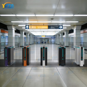 Tourniquet coulissant en acier inoxydable haute sécurité pour contrôle d'accès piétonnier, idéal pour immeubles d'entreprise, aéroports, métros, bidirectionnel - Product Image 2