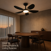 Ventilateur de suspension électrique de 36 pouces avec design à pales larges, éclairage 60W/30W et fort débit d'air pour la décoration intérieure domestique
