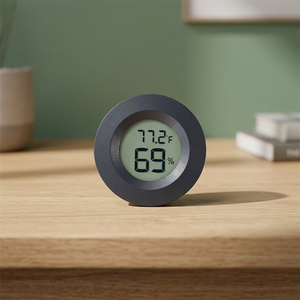 Termómetro Higrómetro Digital Electrónico Circular Integrado, Pantalla LCD ABS, Compatible con OEM y ODM, Alimentación por Batería, Temperatura 20%-90% - Product Image 3
