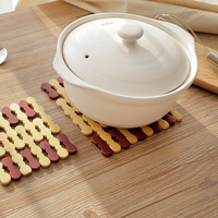 Accessoires de cuisine tapis d'isolation thermique tapis de vaisselle en bambou napperon antidérapant tapis de Table sous-verre