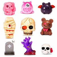 Figurines d'Halloween en résine miniatures en gros, assortiment de crânes, momies, fantômes, monstres, ornements pour jardin féerique, maison de poupée, artisanat DIY