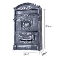Boîte aux lettres murale en métal imperméable avec serrure à clé noire, nouvelle arrivée ME001Outdoor