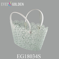 Sacs à main de voyage en dentelle pour filles 38x16x26CM, sacs de plage de week-end, paniers à poignée en tissu polyester écologique, paniers de rangement modernes
