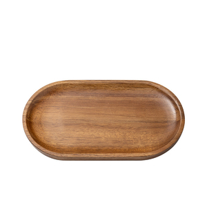 Vassoio ovale di lusso piatto decorativo in legno di Acacia piatto per tè frutta e verdura pane torta <span class=keywords><strong>da</strong></span> Dessert Premium stoviglie - Product Image 6