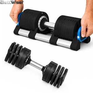 Modern Black Adjustable Dumbells 20kg 40kg Silent <b>Rubber</b> Coated Home Workout Weighted Adjustable <b>Dumbbell</b> Fitness Equipment ZK-A - Product Image 1