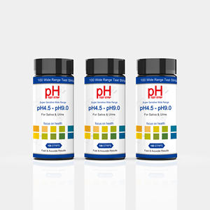मूत्र और लार <span class=keywords><strong>ph</strong></span> परीक्षण पट्टी के लिए व्यापक रूप से उपयोग किया जाने वाला सार्वभौमिक PH4.5-9.0 परीक्षण - Product Image 1