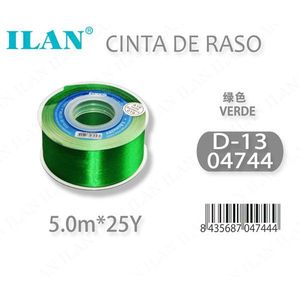 ริบบิ้นผ้าซาติน 5.0 ม. 25 หลา สีเขียว D13 - Product Image 1