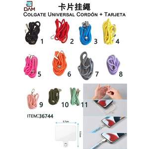 Cordino per carte DAM universale da 5,7 cm trasparente con gancio per cinghie per fotocamera del telefono - Product Image 3