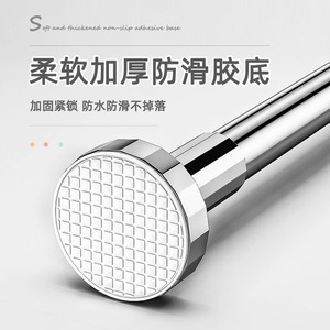 Jiadu Telescopic Clothes Drying Rod Adjustable Wall Mounted Round Bathroom Balcony Clothesline Curtain Rod - Product Image 4