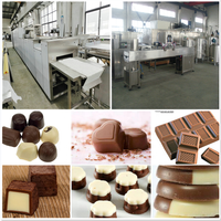 Nouvelle ligne de production de barres et de chips au chocolat entièrement automatique en acier inoxydable 304, haute efficacité