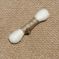 Jouet pour chat en feutre de laine, grande brosse interactive en coton, pour le soulagement du stress, le nettoyage des dents, le nettoyage des dents par le grincement, l'enrichissement olfactif pour animaux de compagnie