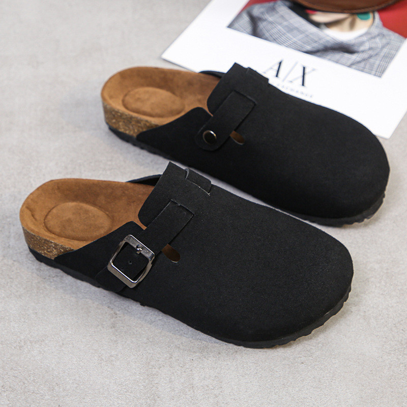 New Summer Cork Sole Shoes Women Fashon Beach Cork Slippers Men Casual Slides
