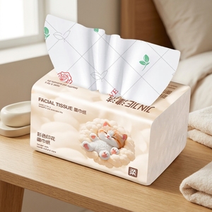 <span class=keywords><strong>Pañuelos</strong></span> Faciales Suaves Impresos a Color, Paquete de 6 Capas, Servilletas Kleenex en <span class=keywords><strong>Caja</strong></span> para el Hogar, Hotel y Baño - Product Image 4