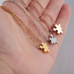 Collar con colgante de corazón y estrella pequeña de acero inoxidable para mujeres y niñas, collares chapados en oro de 18K, Mini luna, nube, flor, regalo al por mayor - Product Image 4