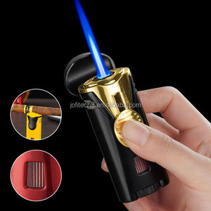 JOFI Multifunctional Cigar Lighter with Cigar Holder Portable Inflatable Blue Flame Windproof Cigar Lighter Smoking Accessories - Product Image 2