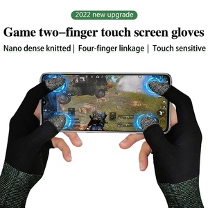 Găng Tay Chơi <span class=keywords><strong>Game</strong></span>, Hai Ngón Màu Bạc, Thoáng Khí, Chống Mồ Hôi, Màn Hình Nhạy Cảm, Thiết Kế Mới 2022 - Product Image 2