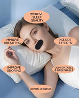 Bande adhésive buccale Hostage Black anti-ronflement, hypoallergénique, sans latex, en coton et élasthanne, bande respiratoire nasale, certifiée CE, colle Henkel