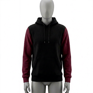 Sweat-shirt à capuche pour homme, en coton molletonné, à blocs de couleur, coupe classique, pour l'hiver, impression numérique, respirant - Product Image 1